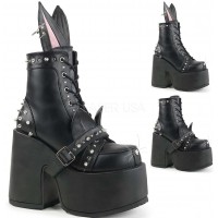 Kitty and Bunny Ear Chunky Heel Platform Boots