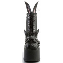 Kitty and Bunny Ear Chunky Heel Platform Boots