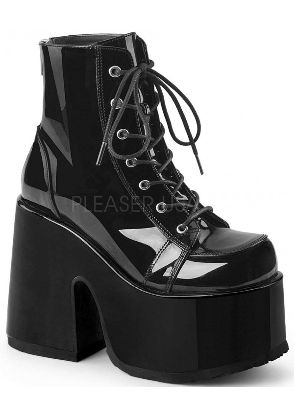 Black Chunky Platform Ankle Boots