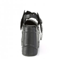 Wave Platform Black Chained Bat Platform Sandal