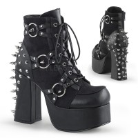 Charade Kick Ass Studded and Ringed Ankle Boots