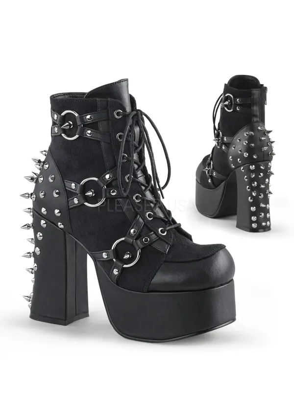 Charade Kick Ass Studded and Ringed Ankle Boots