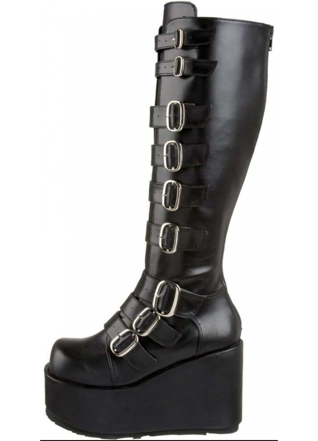 high wedge platform boots