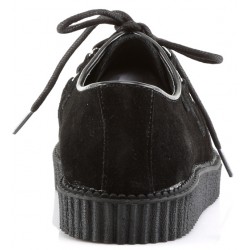 Rockabilly Mens Black Suede Creeper Loafer