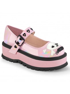 Slacker Pink and Black Platform Mary Jane