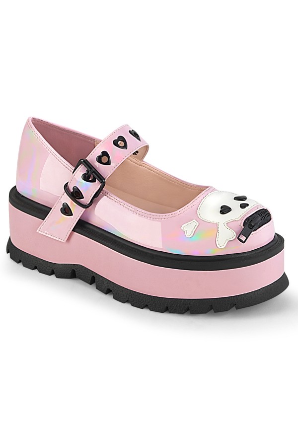 Slacker Pink and Black Platform Mary Jane