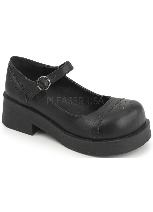 black low heel mary jane shoes