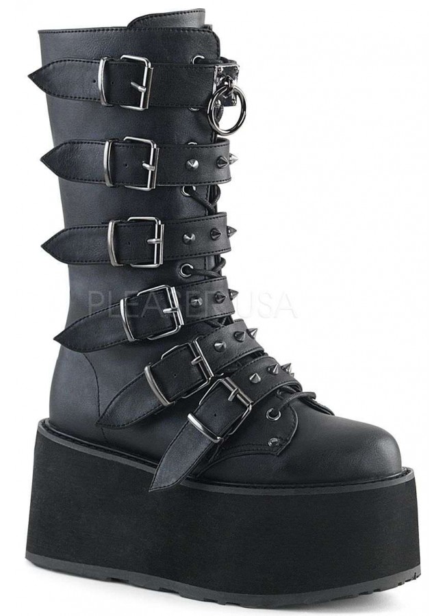 leather goth boots