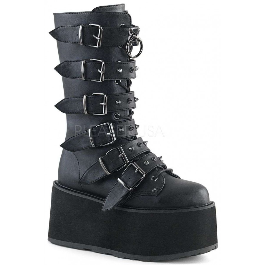 Redelijk Continu Stamboom Damned Black Buckled Gothic Boots| Platform Boots for Women