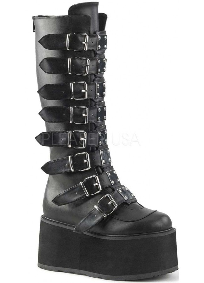 faux leather boots womens