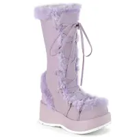 Demonia Cubby-311 Mid-Calf Boots in Lavender