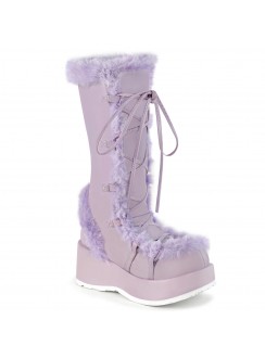 Demonia Cubby-311 Mid-Calf Boots in Lavender