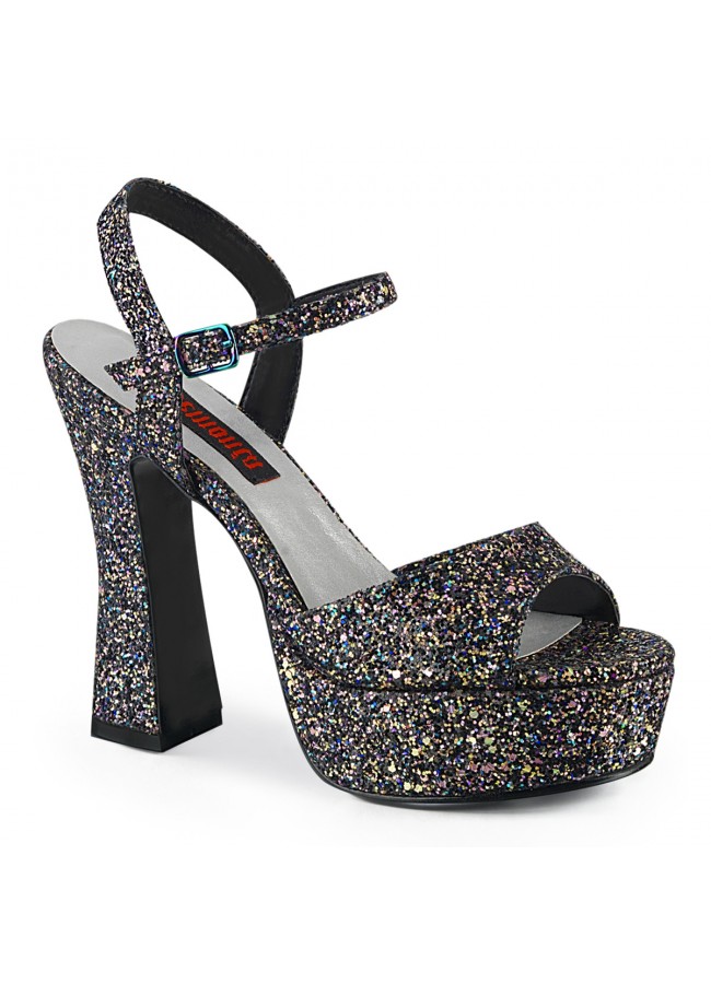 glitter platform sandals