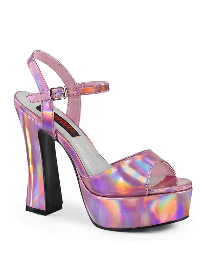 holographic platform sandals
