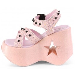 Dynamite Star Womens Platform Candy Pink Sandal