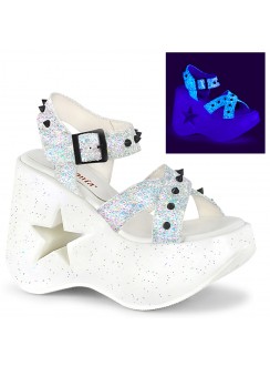 Dynamite Star Womens Platform White Sandal