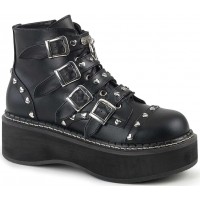 Emily Low Platform Heart Stud Ankle Boots