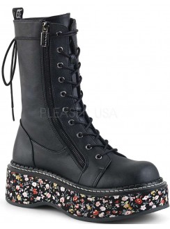 Emily Floral Platform Mid-Calf Boots