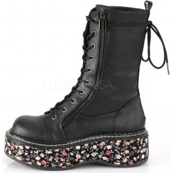 Emily Floral Platform Mid-Calf Boots