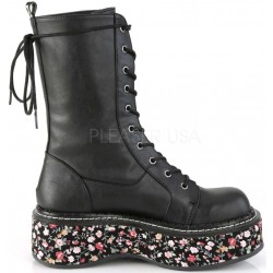 Emily Floral Platform Mid-Calf Boots