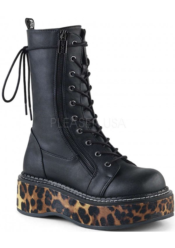 Emily Leopard Platform Mid-Calf Boots