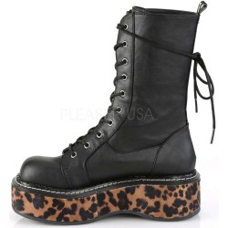 Emily Leopard Platform Mid-Calf Boots