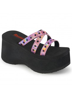 Funn Studded Pink Flatform Slide