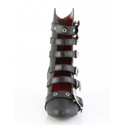 Flora Gothic Bat Buckled Ankle Boots for Women