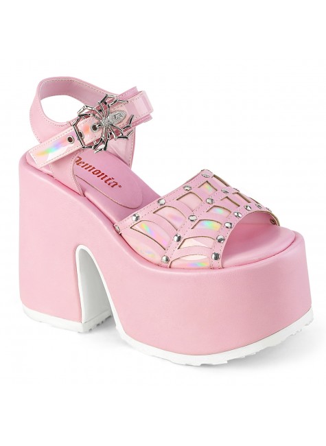 Camel Pink Platform Sandals