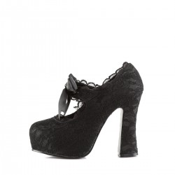 Black Lace Demon Elegant Mary Jane
