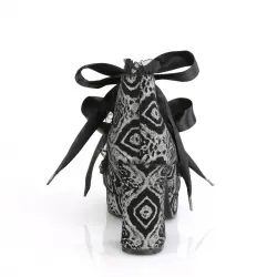 Heart Ruffled Print Gothika Pumps