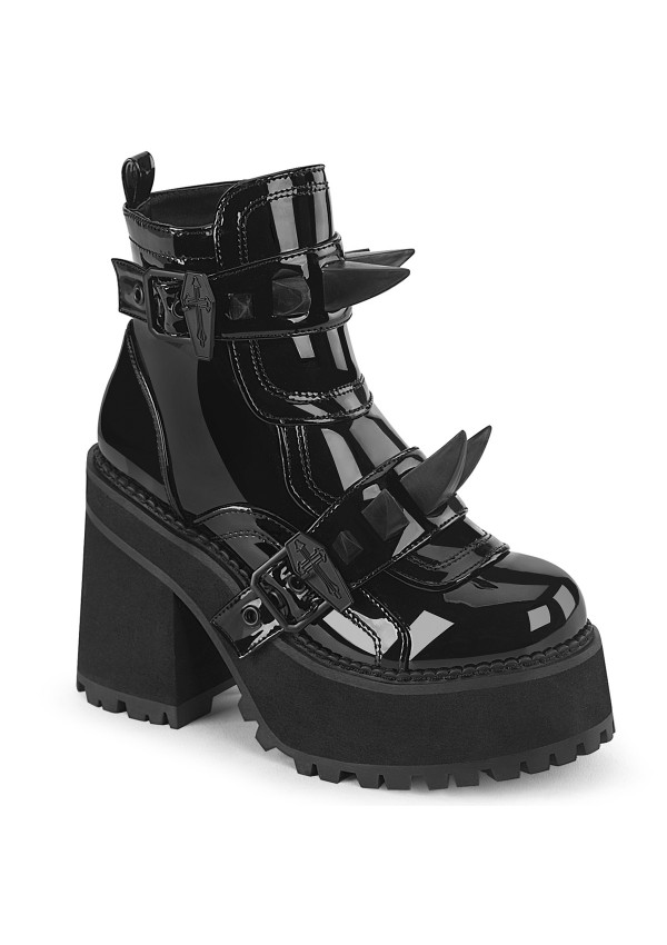 Assault-72 Patent Ankle Boots