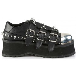 Gravedigger Mens Spiked Platform Oxford Shoes