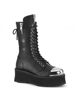 Gravedigger Mens Platform Combat Boots