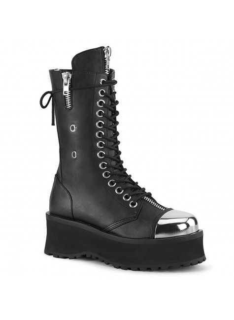 Gravedigger Mens Platform Combat Boots
