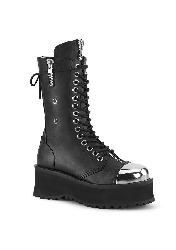 Gravedigger Mens Platform Combat Boots