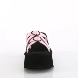 Heart Ring Pink Hologram Platform Clogs