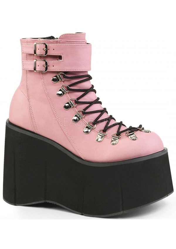 Kera Pink Platform Ankle Boots