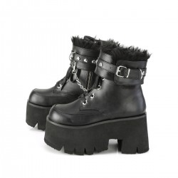 Ashes Black Hobble Boots with Removable Ankle Cuffs