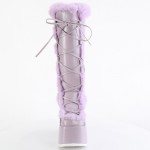 Lavender Camel-311 Platform Knee Boot
