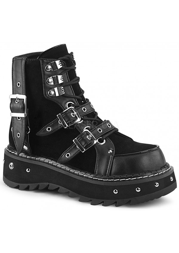 Lilith Black Platform Ankle Boots