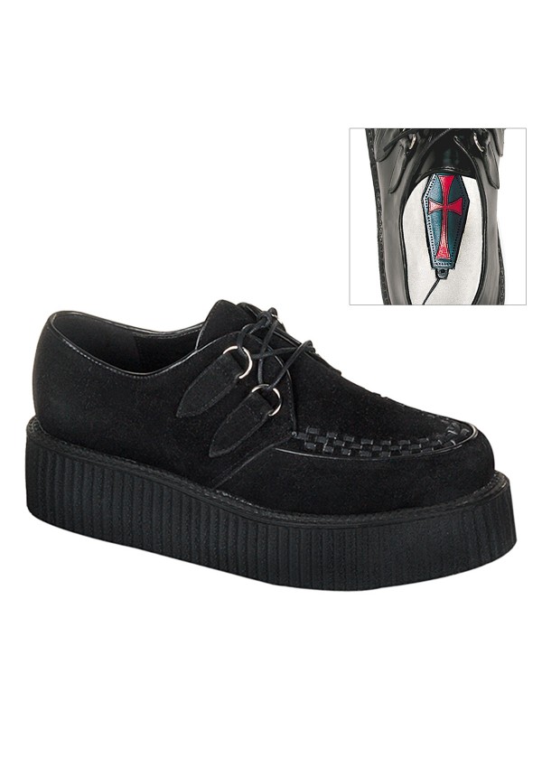 Black Suede Mens Creeper Loafer