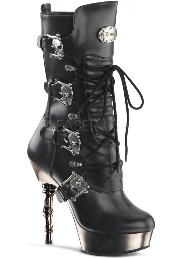 Spine Heeled Muerto Calf High Boots