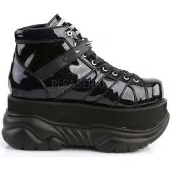 Neptune Black Holographic Mens Shoes