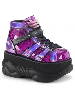 Neptune Purple Holographic Mens Shoes