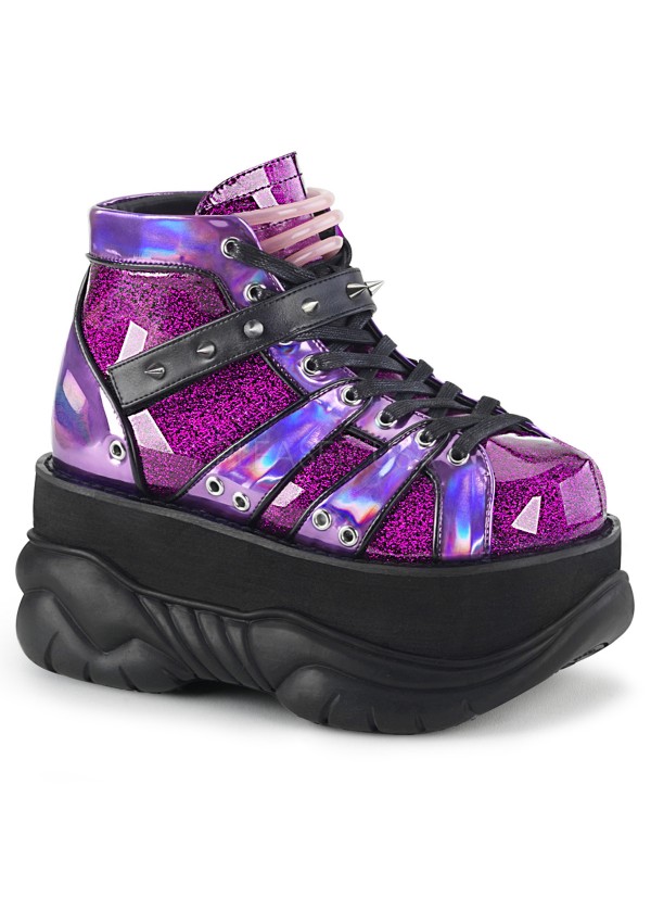 Neptune Purple Holographic Mens Shoes