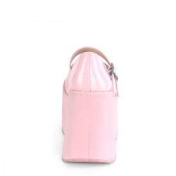 Kera Pink Hologram Mary Jane Double Strap Pump