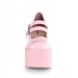 Kera Pink Hologram Mary Jane Double Strap Pump