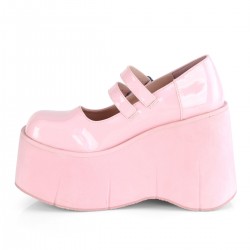 Kera Pink Hologram Mary Jane Double Strap Pump