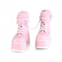 Ashes Pink Hobble Boots with Removable Ankle Cuffs